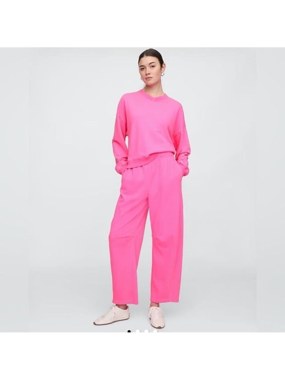 Gap Barbiecore Beachy Comfy Cozy Pink Pull-On Barrel Sweatpants NWOT XXL Casual
